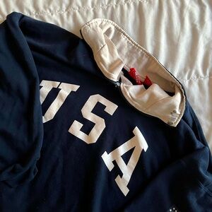 VINTAGE venezia Jeans USA half zip crewneck size 26/28